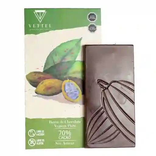 Barra Vegana 70% Cacao 60 Gramos