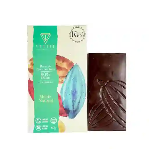 Barra Keto Menta 80% Cacao 60 Gramos