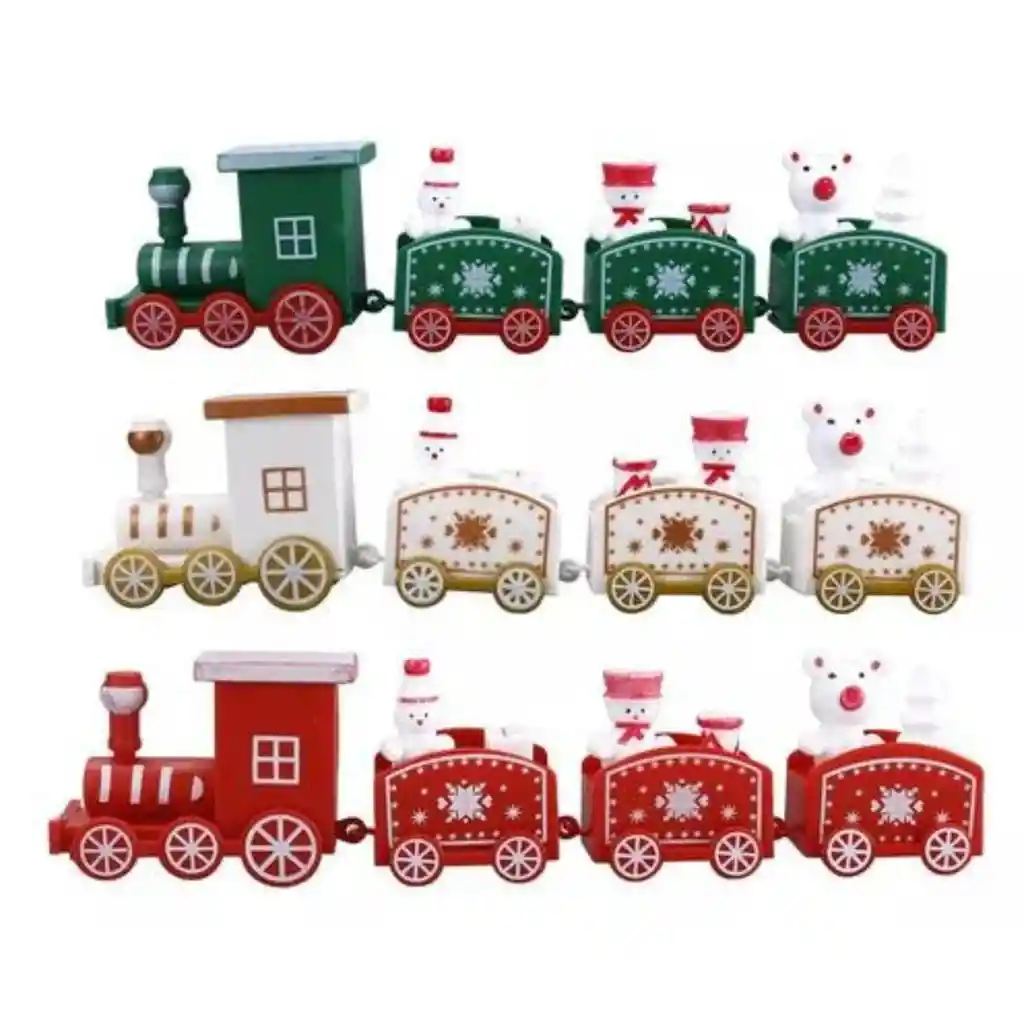 Tren Navideño De Madera, Regalos De Navidad Para Niños