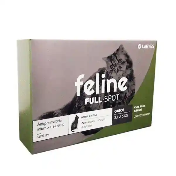 Antiparasitario Feline Labyes Full 2.1 A 5 Kg