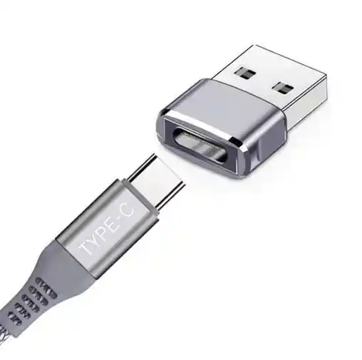 Adaptador Ulink Tipoa A Tipoc Usb-a Macho Usb-c Hembra Plateado