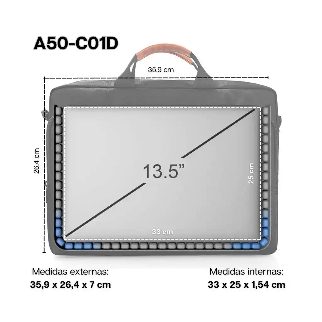 Tomtoc Maletín Casual A50 13'' Negro