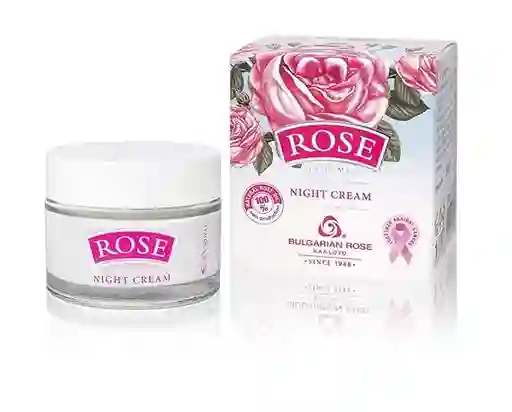 Crema Facial Noche Con Aceite De Rosa Natural