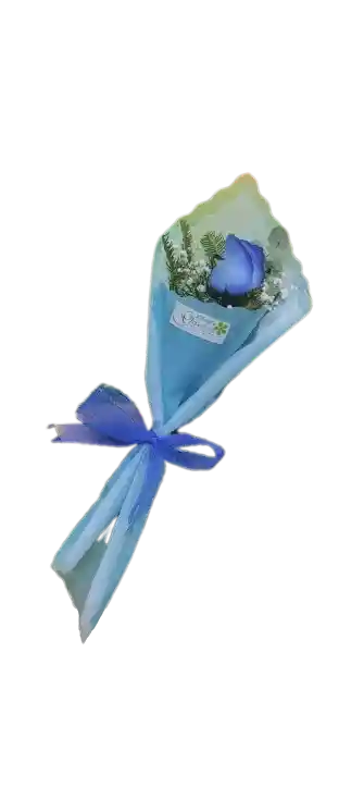 Ramo De Una Rosa Azul