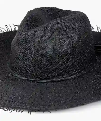 Sombrero Paradiso Borde Deshilachado Negro