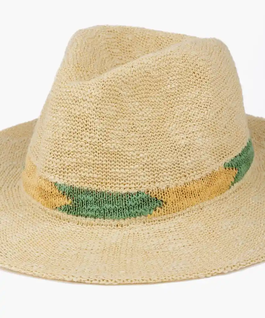 Sombrero Paradiso Cinta Tejida Beige
