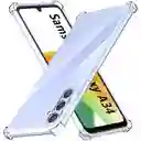 Carcasa A34 Samsung Antigolpes Transparente +lamina Hidrogel Hd Calidad Premium