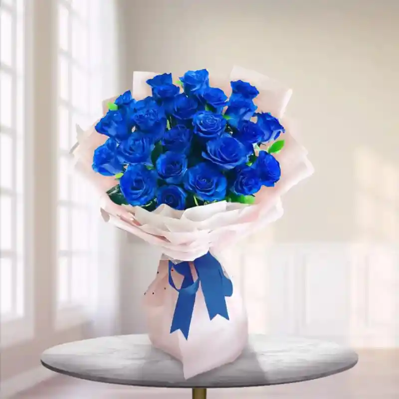 Ramo Premium De 24 Rosas Azules