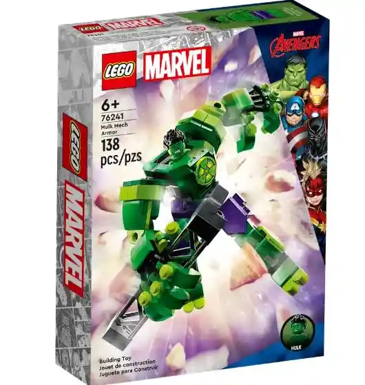 Lego Marvel Armadura Robótica De Hulk 138 Piezas 76241