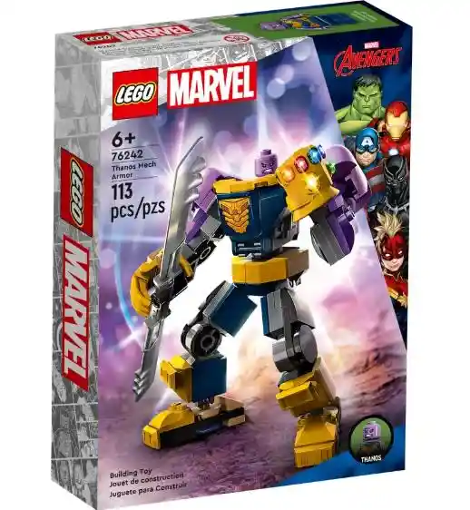 Lego Marvel Armadura Robótica De Thanos 113 Piezas 76242