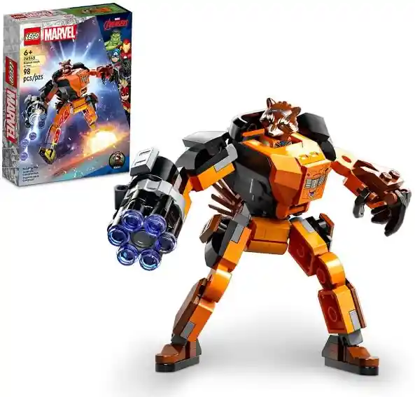 Lego Marvel Armadura Robótica De Rocket 98 Piezas 76243