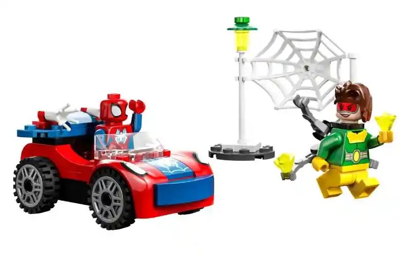 Lego Marvel Spidey Amazing Friends Auto De Spider-man Y Doc Ock 48 Piezas 10789