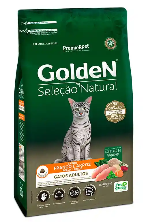 Premier Pet - Golden Selección Natural Gato Adulto Pollo Y Arroz 3 Kg