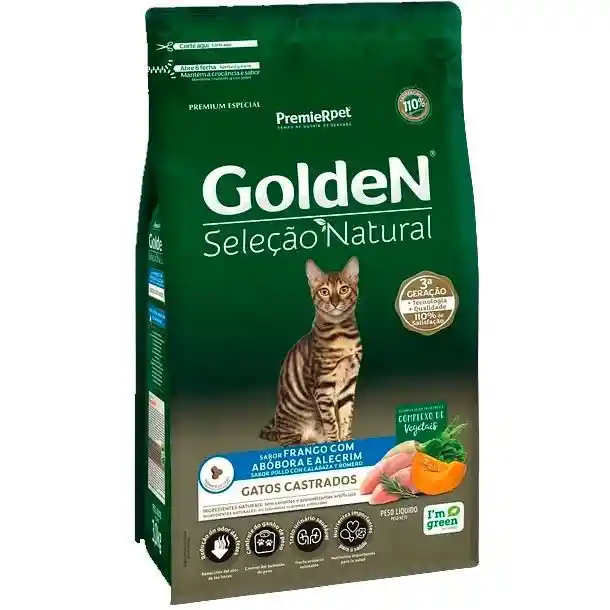 Premier Pet - Golden Selección Natural Gato Adulto Esterilizado Pollo Y Calabaza 10.1 Kg