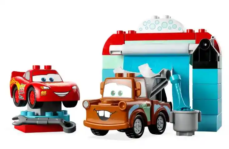 Lego Duplo Disney Pixar Cars Diversión En El Autolavado Con El Rayo Mcqueen Y Mate 29 Piezas 10996