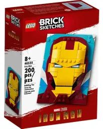 Lego Brick Sketches Iron Man 200 Piezas 40535