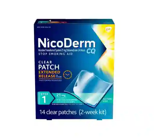 Parches Nicotina Nicoderm Cq Transparentes Paso 1 Original