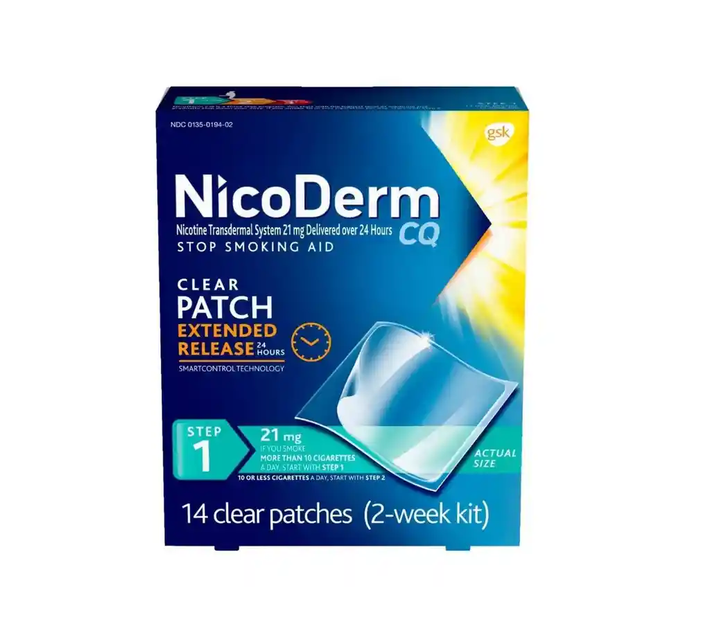 Parches Nicotina Nicoderm Cq Transparentes Paso 1 Original