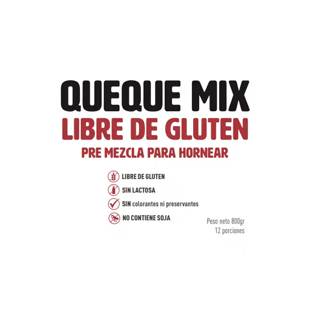 Pre Mezcla Queque Mix Sin Gluten