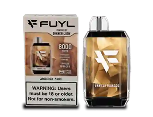 Vaporizador Desechable Vape Dinner Lady Fuyl Vanilla Tobacco 0% Nic 8000 Puffs