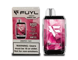 Vaporizador Desechable Vape Dinner Lady Fuyl Watermelon Ice 0% Nic 8000 Puffs