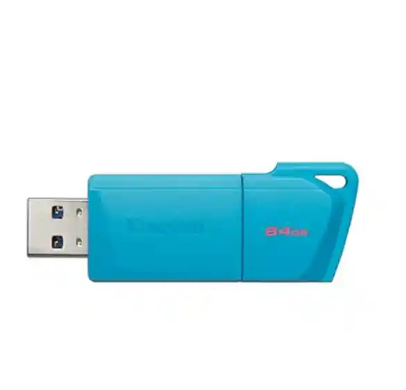 Pendrive Kingston Data Traveler Exodia 64gb 3.2 Azul Neon