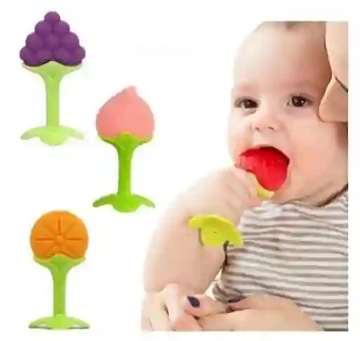 Juguete Mordedor Para Bebés De Silicona Con Forma De Frutas