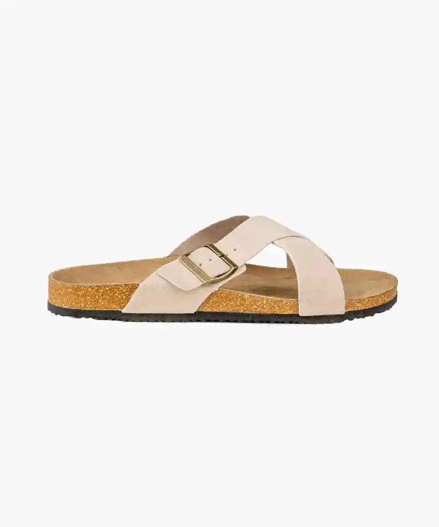 Sandalias Paradiso Gamuza Cruzadas 38 Beige