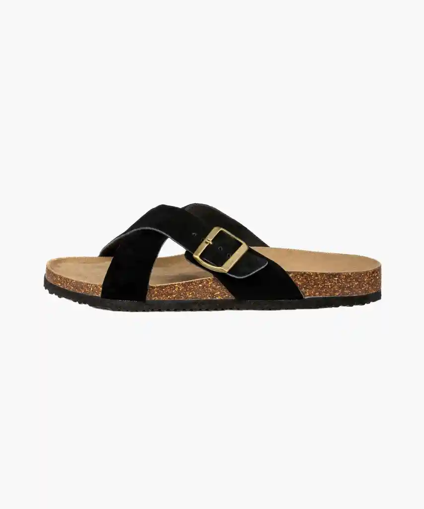Sandalias Paradiso Gamuza Cruzadas 38 Negro