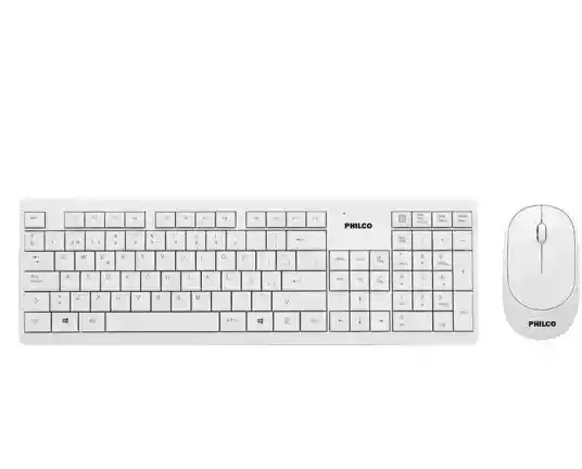 Teclado+mouse Philco Totally Wireless 314b Blanco