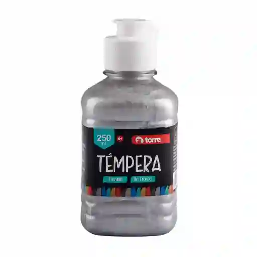 Tempera 250ml Plateada