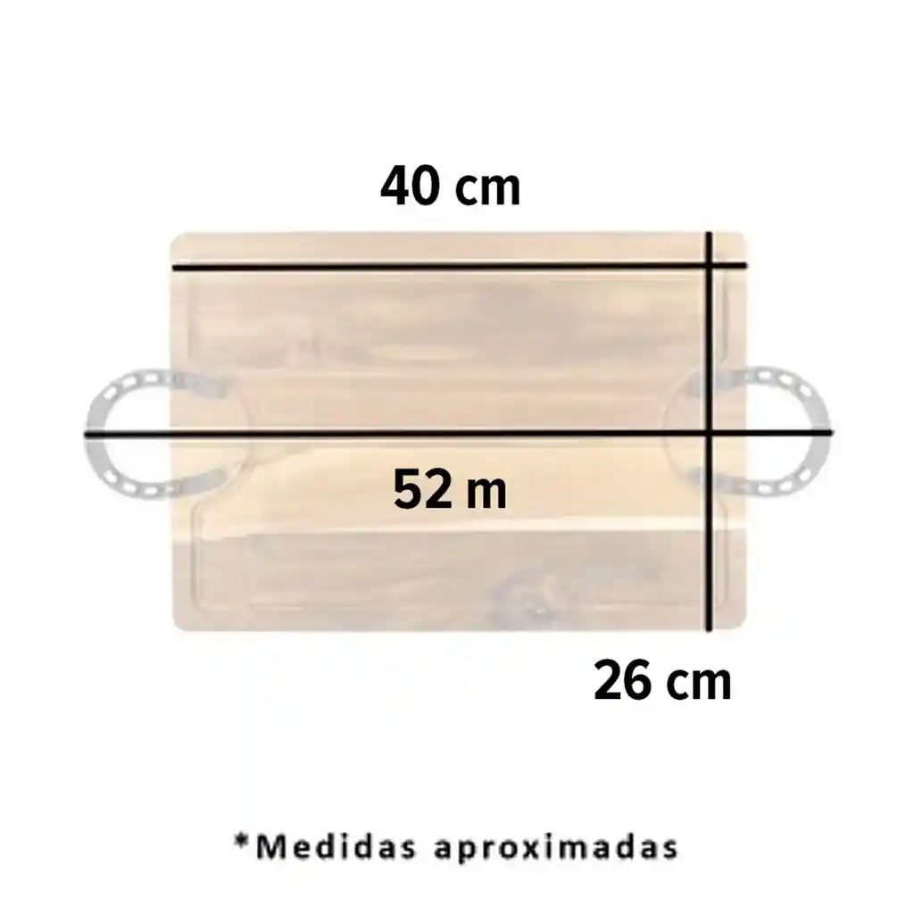 Tabla Rustica Parrillero (con Herraduras) 40x50cms