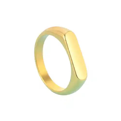 Anillo Acero Quirurgico 316l Con Baño De Oro 18kt