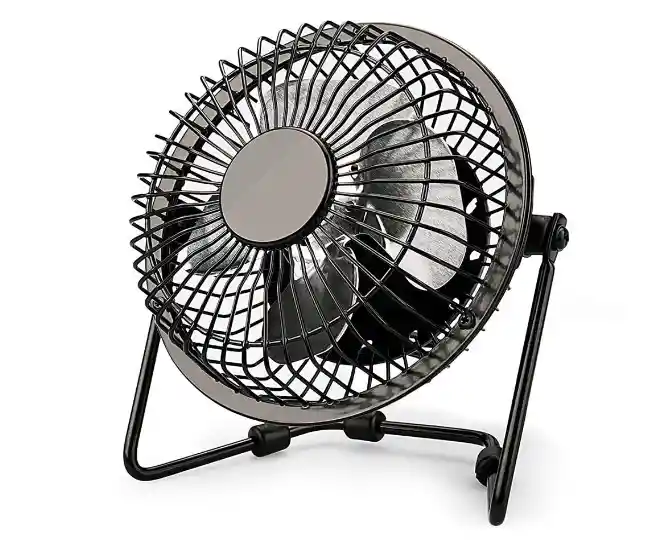 Ventilador Mini Fan Para Escritorio Usb Negro