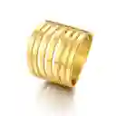 Anillo De Acero Quirurgico 316l + Baño De Oro #9