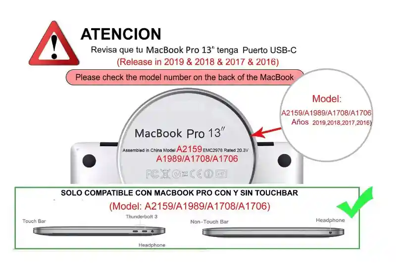 Carcasa Para Macbook Pro 13"- Lila.