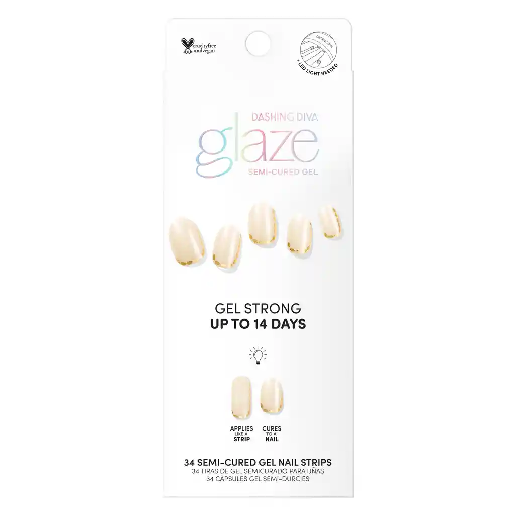 Uñas Dashing Diva Glaze Art -grecian Gold