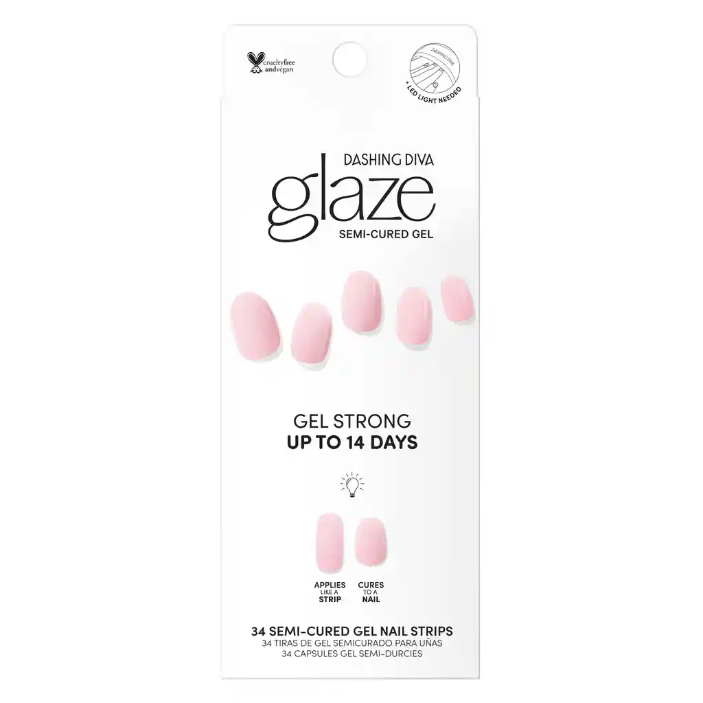 Uñas Dashing Diva Glaze Color -lovely Pink
