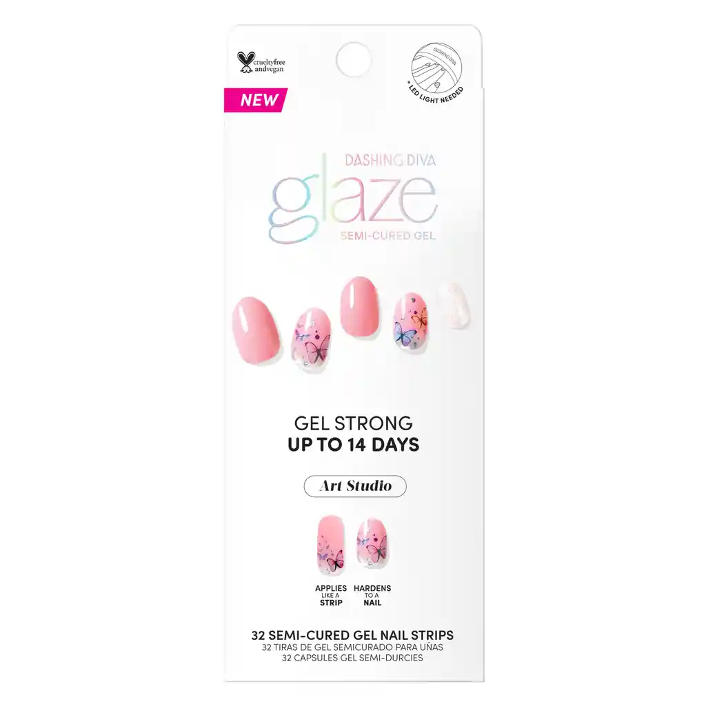 Uñas Dashing Diva Glaze Art -butterfly Whisper