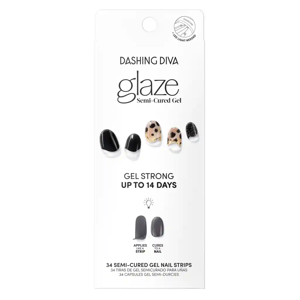 Uñas Dashing Diva Glaze Art -cheetah Drip
