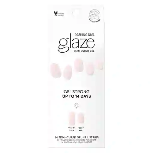 Uñas Dashing Diva Glaze Color -powder Pink