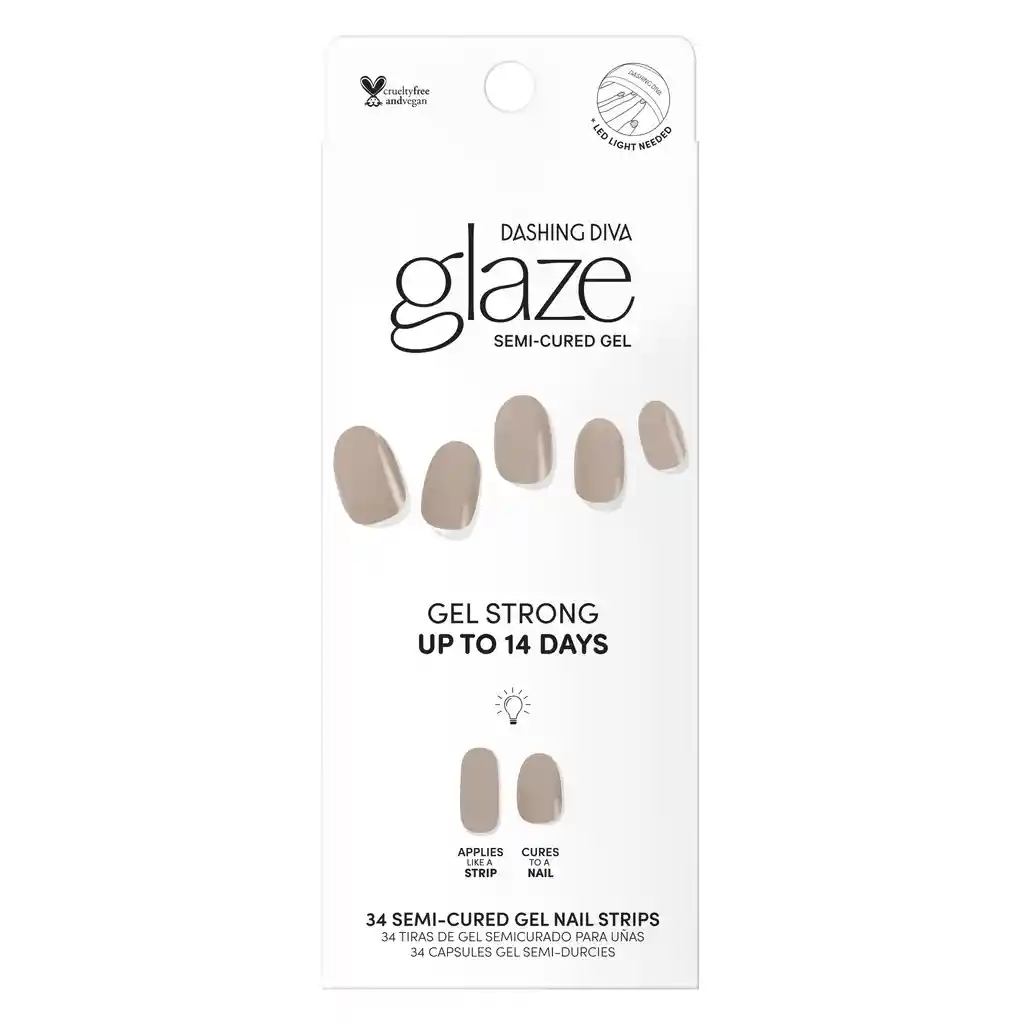 Uñas Dashing Diva Glaze Color -warm Grey