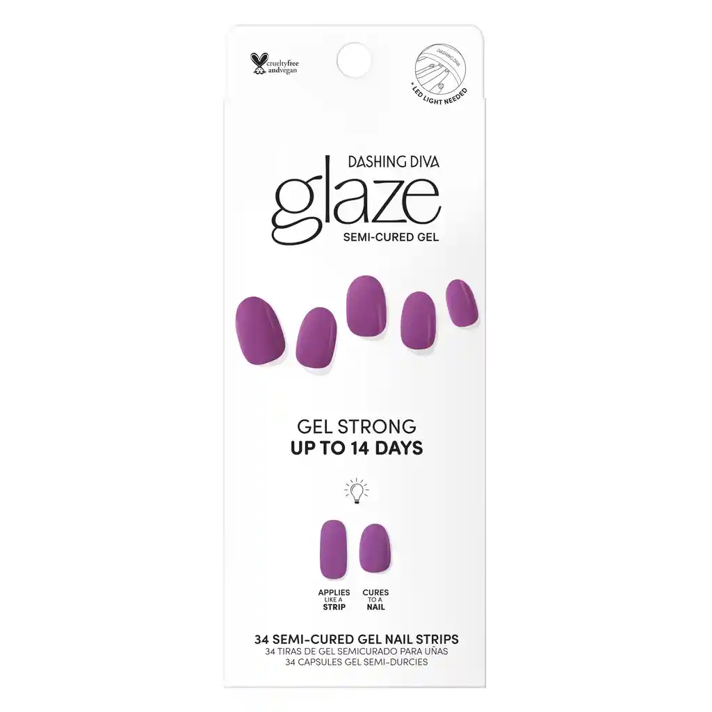 Uñas Dashing Diva Glaze Color -purple Twist