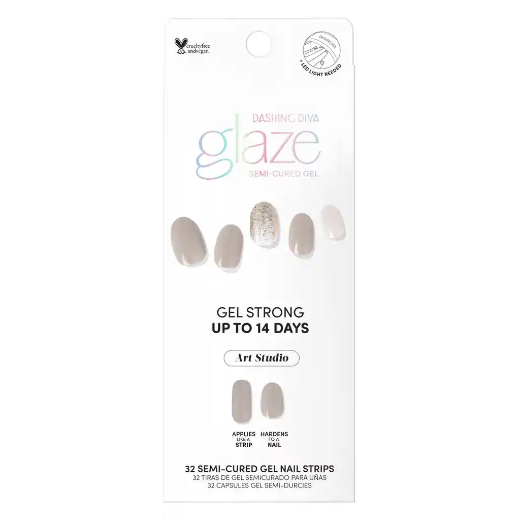 Uñas Dashing Diva Glaze Art -tangeled Pewter