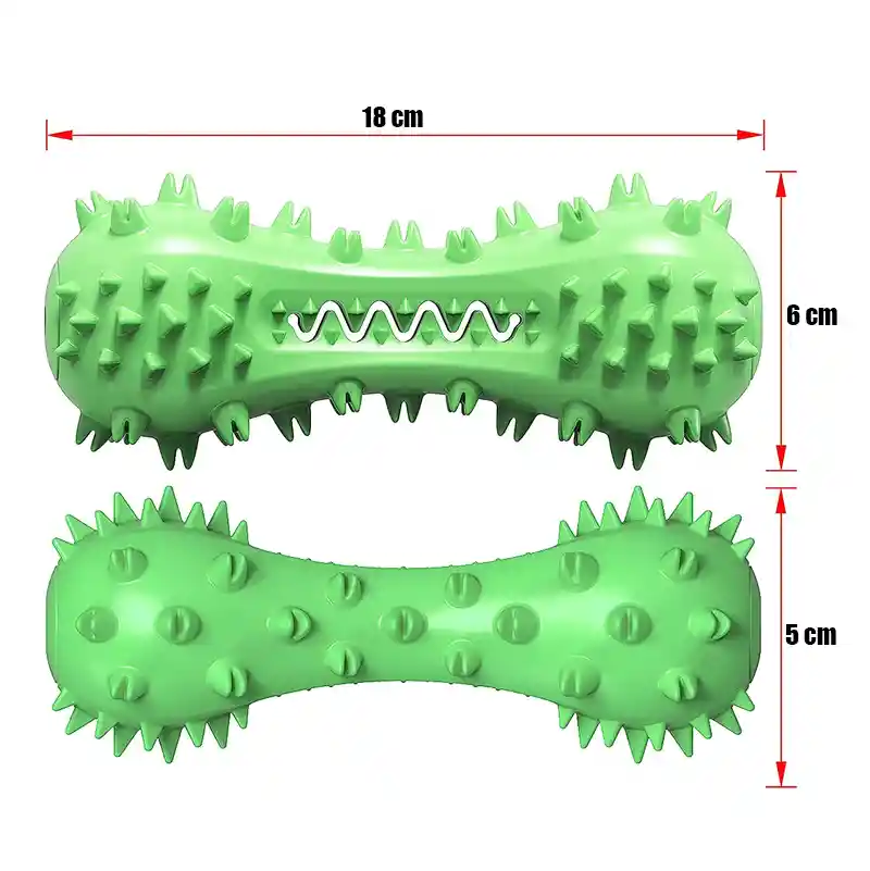 Juguete Dental Hueso Goma Para Morder Perros Limpieza Dientes (verde)