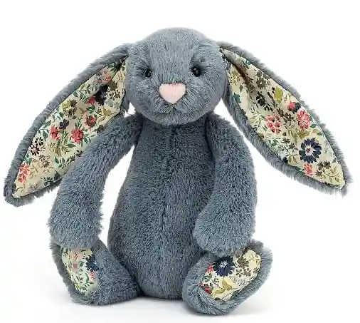 Jellycat Peluche Conejo Blossom Dusky Blue Mediano