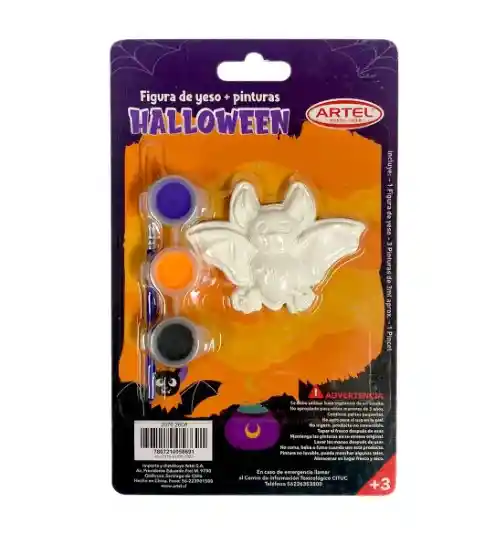 Figura Yeso + Pinturas Halloween (aleatorio)