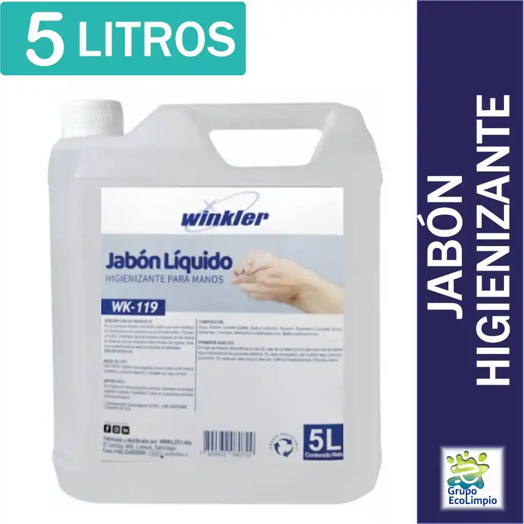 Jabon Higienizante Para Manos. Env. 5l. Wk-119