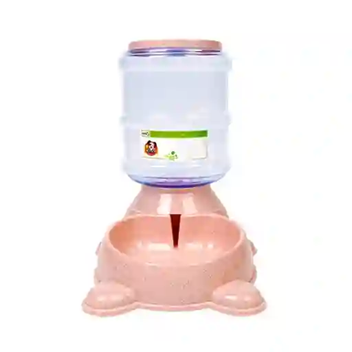 Bebedero Dispensador Agua Automatico Para Mascota Con Bidon (rosa)