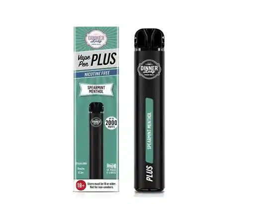 Dinner Lady Vaper Pen Plus Spearmint Menthol 0%nic